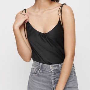 Dynamite Scoop Neck Drawstring Cami • Pale Blue